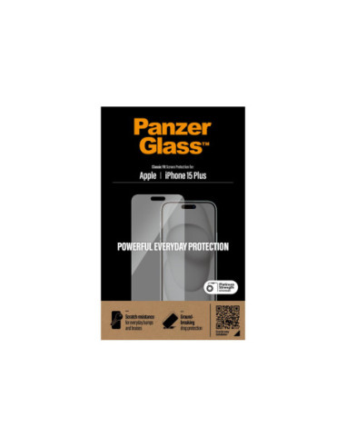 PanzerGlass | Screen protector | Apple | IPhone 15 Plus | Glass | Transparent