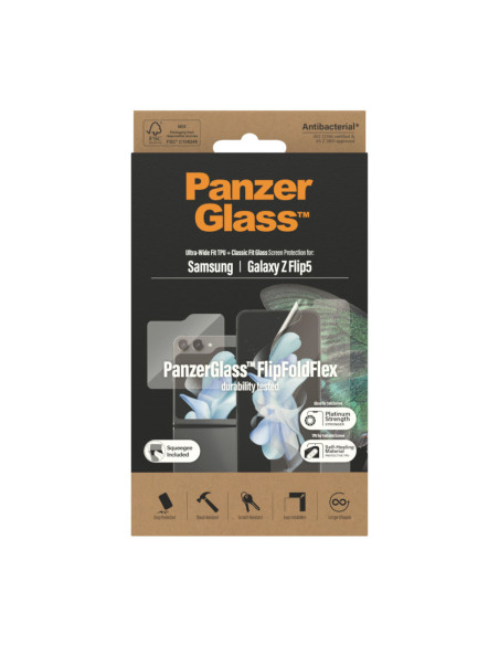 PanzerGlass | Screen protector | Samsung | Z flip5 CF AB | Thermoplastic polyurethane (TPU) Tempered glass Polyethylene terepht