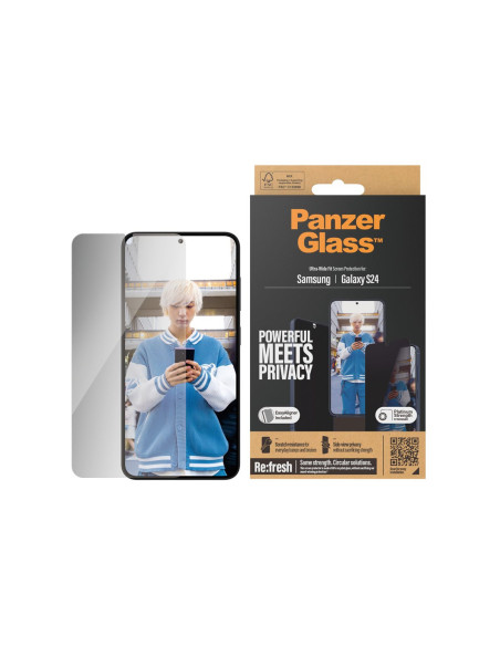 PanzerGlass | Screen protector | Samsung | Galaxy S24 | Polyethylene terephthalate (PET) | Transparent | Ultra-Wide Fit wA