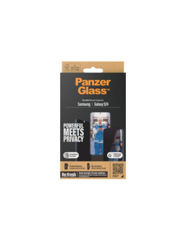 PanzerGlass | Screen protector | Samsung | Galaxy S24 | Polyethylene terephthalate (PET) | Transparent | Ultra-Wide Fit wA