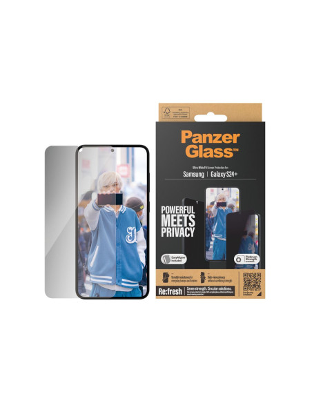 PanzerGlass Privacy Screen Protector Samsung Galaxy S 2024 Plus | Ultra-Wide Fit wA | PanzerGlass