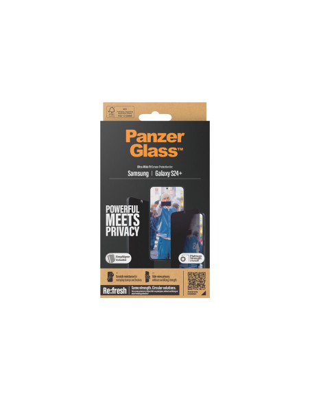 PanzerGlass Privacy Screen Protector Samsung Galaxy S 2024 Plus | Ultra-Wide Fit wA | PanzerGlass