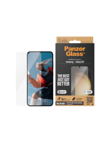 PanzerGlass | Screen protector | Samsung | Galaxy S24 | Polyethylene terephthalate (PET) | Transparent | Ultra-Wide Fit wA