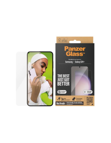 PanzerGlass | Screen Protector | Samsung | Galaxy S24 Plus | Polyethylene terephthalate (PET) | Transparent | Ultra-Wide FitwA
