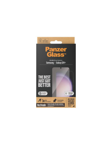 PanzerGlass | Screen Protector | Samsung | Galaxy S24 Plus | Polyethylene terephthalate (PET) | Transparent | Ultra-Wide FitwA