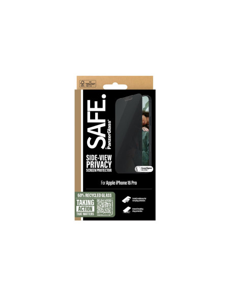 PanzerGlass Screen protector | Apple | iPhone 16 Pro | Glass | Black | Ultra-Wide Fit