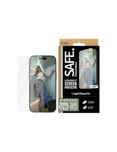 PanzerGlass Screen protector | Apple | iPhone 16 Pro | Glass | Transparent | Ultra-Wide Fit
