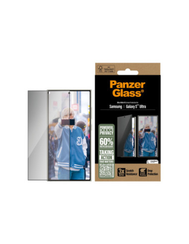 PanzerGlass Privacy Screen Protector Samsung Galaxy S25 Ultra | Ultra-Wide Fit | PanzerGlass