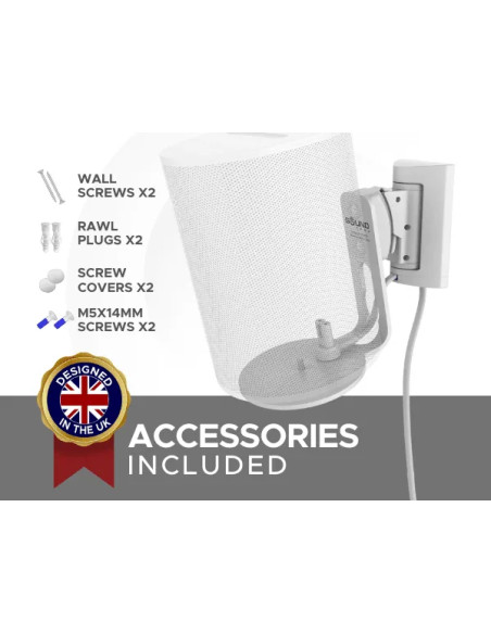 Sieninis laikiklis Sonos Sound bass ERA100 Tilt & Swivel White 2vnt.