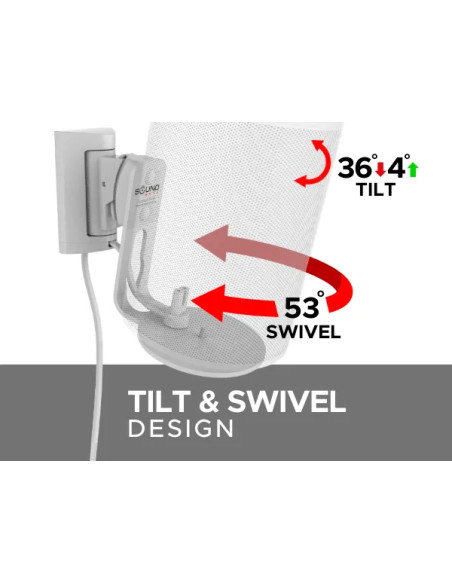 Sieninis laikiklis Sonos Sound bass ERA100 Tilt & Swivel White 2vnt.