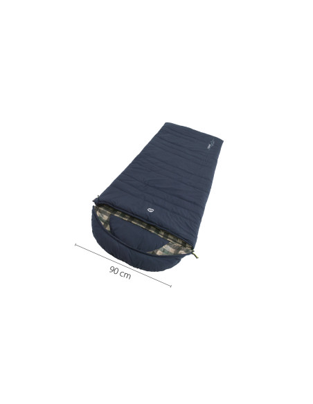 Outwell Camper Lux "L" Sleeping Bag 235 x 90 cm 2 way open - auto lock, L-shape Deep Blue