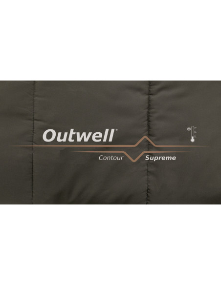 Outwell | Contour Supreme | Sleeping Bag | 220 x 85 cm | -20/13 C | Left Zipper