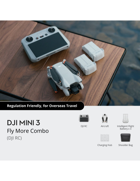 Drone, DJI, DJI Mini 3 (DJI RC) Fly More Combo, Consumer, CP.MA.00000782.02