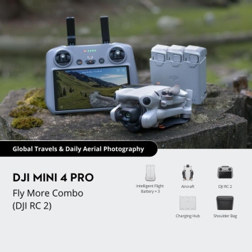 Drone, DJI, DJI Mini 4 Pro Fly More Combo (DJI RC 2), Consumer, CP.MA.00000735.05