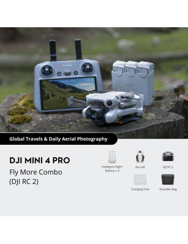Drone, DJI, DJI Mini 4 Pro Fly More Combo (DJI RC 2), Consumer, CP.MA.00000735.05