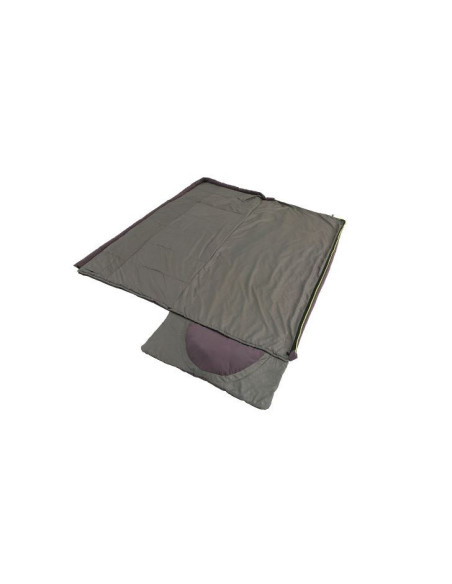 Outwell Contour Dark Purple L Sleeping Bag - Left Zipper 220 x 85 cm YKK 2-way L-shape open-end with auto lock