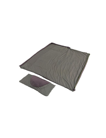 Outwell Contour Dark Purple L Sleeping Bag - Left Zipper 220 x 85 cm YKK 2-way L-shape open-end with auto lock