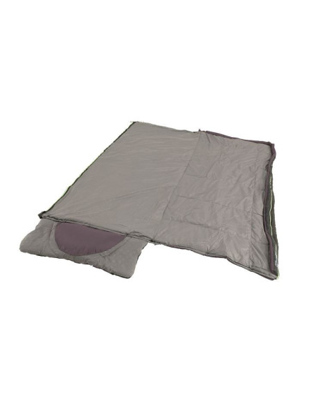Outwell Contour Dark Purple L Sleeping Bag - Left Zipper 220 x 85 cm YKK 2-way L-shape open-end with auto lock