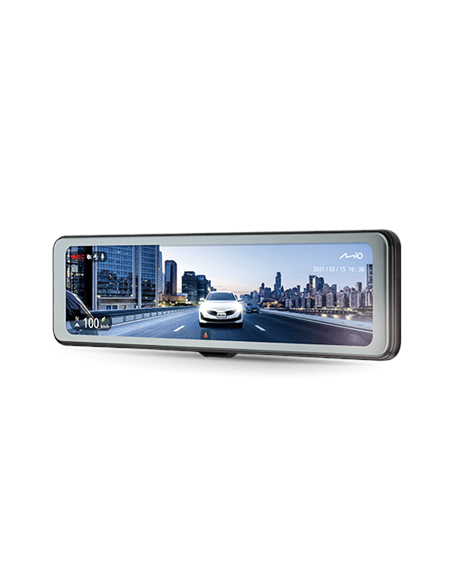 Mio MiVue R860WD, Dash Cam | GPS | Wi-Fi | Front and rear cams synchronized for recording with an unobstructed view 11.26" IPS 