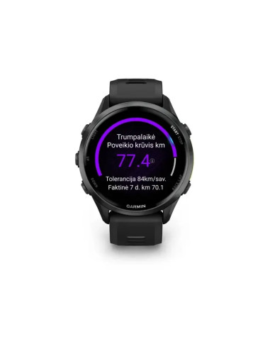 010-02969-10 Garmin Forerunner 970 (Pilkas DLC titanas, juodas korpusas) – profesionalams sukurtas GPS sporto laikrodis