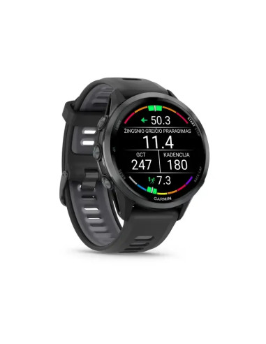 010-02969-10 Garmin Forerunner 970 (Pilkas DLC titanas, juodas korpusas) – profesionalams sukurtas GPS sporto laikrodis