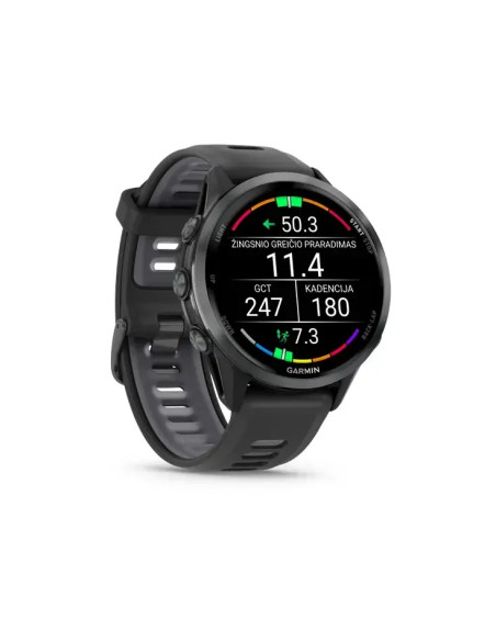 010-02969-10 Garmin Forerunner 970 (Pilkas DLC titanas, juodas korpusas) – profesionalams sukurtas GPS sporto laikrodis