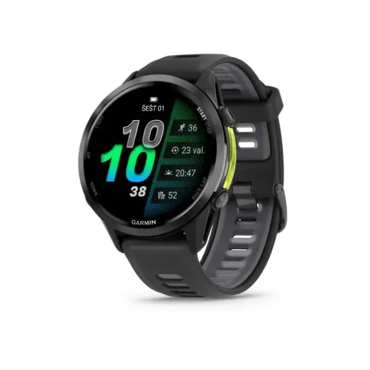 010-02969-10 Garmin Forerunner 970 (Pilkas DLC titanas, juodas korpusas) – profesionalams sukurtas GPS sporto laikrodis