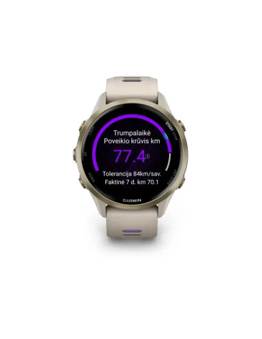 010-02969-12  Garmin Forerunner 970 Sapphire / Gold Titanium – French Gray – Indigo