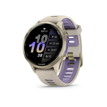 010-02969-12  Garmin Forerunner 970 Sapphire / Gold Titanium – French Gray – Indigo