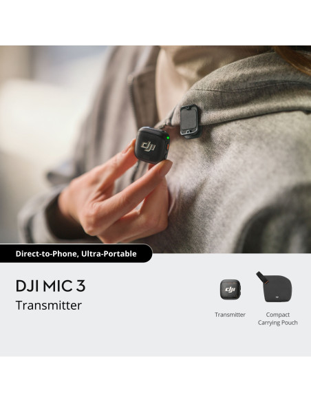 Belaidis bluetooth mikrofonas DJI MIC 3 TRANSMITTER / CP.RN.00000478.03 DJI