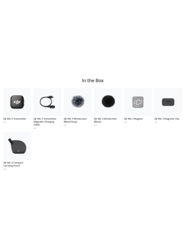 Belaidis bluetooth mikrofonas DJI MIC 3 TRANSMITTER / CP.RN.00000478.03 DJI