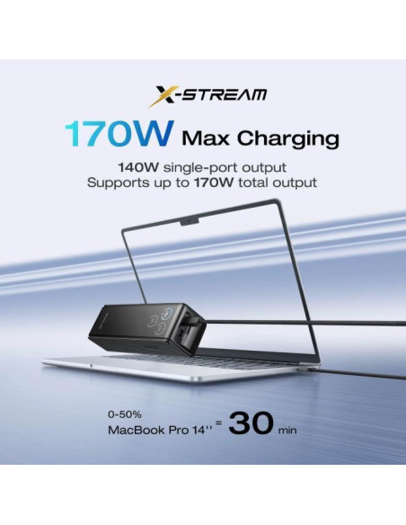 POWER BANK USB 25000MAH RAPID/170W SILVER 5023001012 ECOFLOW