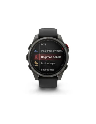 010-03198-01 GARMIN FENIX 8 PRO 47mm: ELEGANTIŠKAS IR FUNKCIONALUS IŠMANUSIS LAIKRODIS SU AMOLED EKRANU