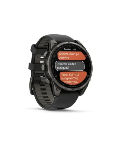 010-03198-01 GARMIN FENIX 8 PRO 47mm: ELEGANTIŠKAS IR FUNKCIONALUS IŠMANUSIS LAIKRODIS SU AMOLED EKRANU