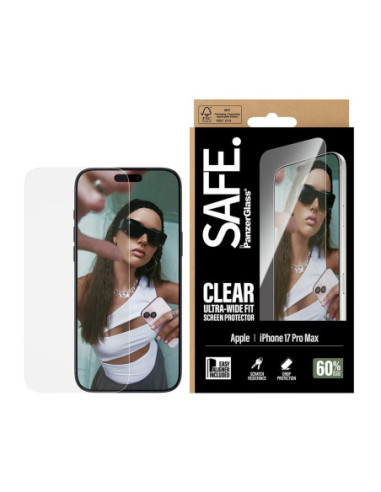 PanzerGlass Screen protector | Apple | iPhone 17 Pro Max | Transparent | Ultra-Wide Fit w. EasyAligner