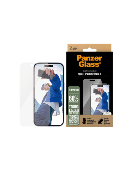 PanzerGlass SP iPhone 15/16 Classic Fit | PanzerGlass