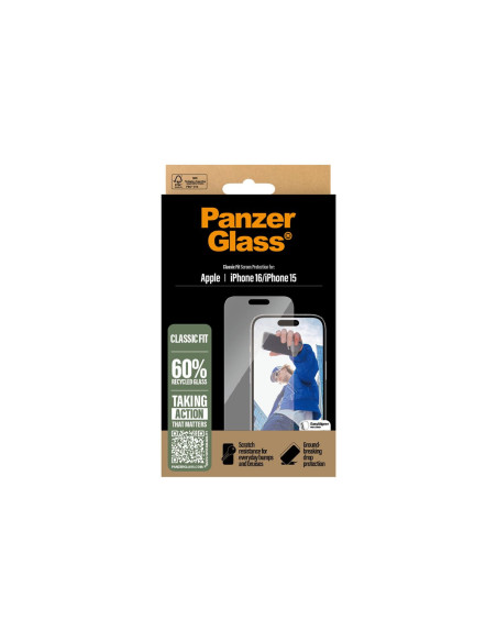 PanzerGlass SP iPhone 15/16 Classic Fit | PanzerGlass