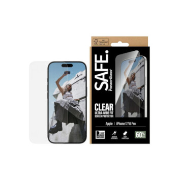 PanzerGlass Screen protector | Apple | iPhone 16 Pro/iPhone 17 | Transparent | Ultra-Wide Fit w. EasyAligner