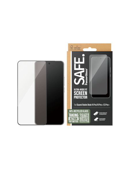 SAFE.PanzerGlass Screen Protector Xiaomi Redmi Note 14 Pro|14 Pro+|13 Pro+|Ultra-Wide Fit