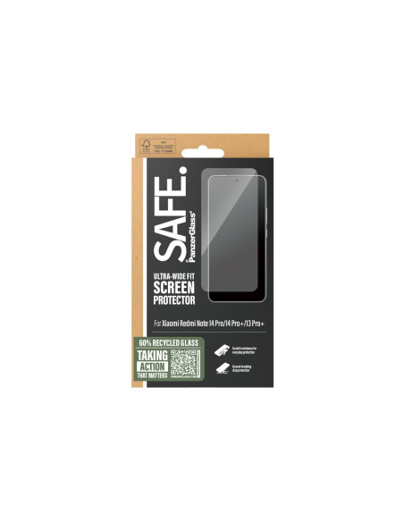 SAFE.PanzerGlass Screen Protector Xiaomi Redmi Note 14 Pro|14 Pro+|13 Pro+|Ultra-Wide Fit | PanzerGlass