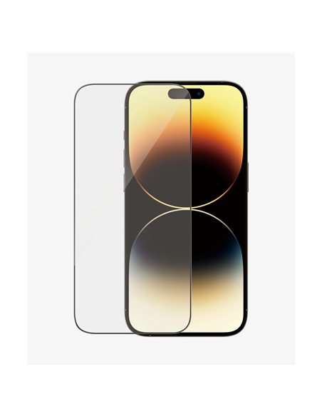 PanzerGlass | Screen protector | Apple | iPhone 14 Pro | Glass | Clear | Ultra-Wide Fit Easy installation Privacy Filter Finger