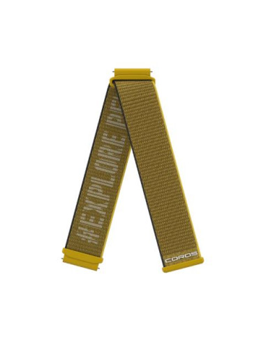 COROS nailoninis dirželis (trumpa versija), APEX 2 Pro / APEX Pro / APEX 46 mm, 22 mm, Geltonas