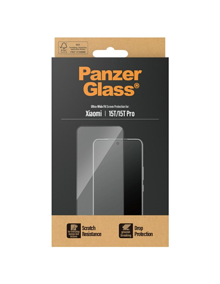 PanzerGlass Screen protector | Xiaomi | 15T/15T Pro | Transparent | Ultra-Wide Fit