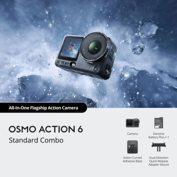 DJI Osmo Action 6 Standard Combo – veiksmo kamera 4K/120fps | CP.OS.00000505