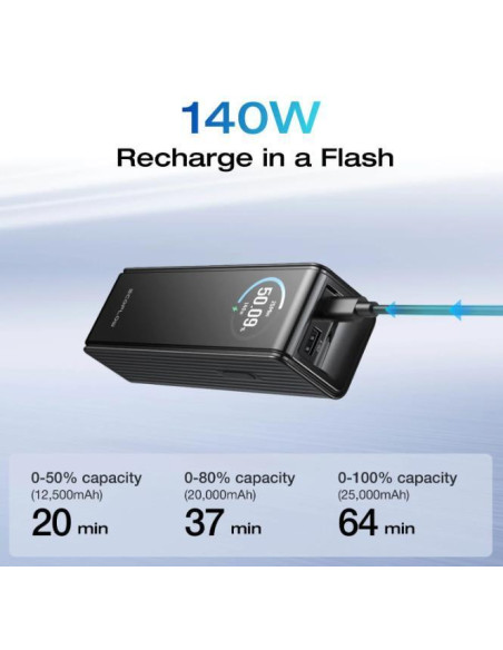 POWER BANK USB 25000MAH RAPID/170W SILVER 5023001012 ECOFLOW