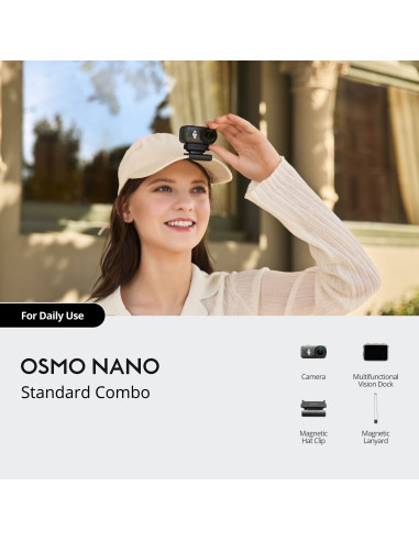 DJI Osmo Nano – tai neįtikėtinai lengva, delne telpanti 4K kamera su integruota 128GB atmintimi.