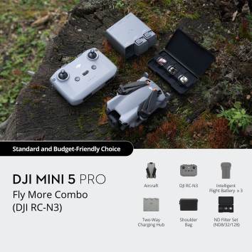 Drone, DJI, MINI 5 PRO FLY MORE COMBO ( RC-N3), CP.MA.00000876