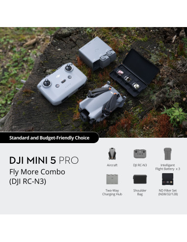 Drone, DJI, MINI 5 PRO FLY MORE COMBO ( RC-N3), CP.MA.00000876
