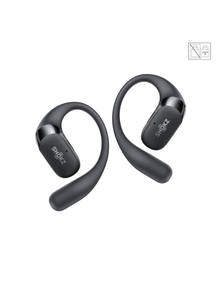 Shokz OpenFit 2+ Ausinės su kaulų laidumo technologija ir Dolby Audio , Juodas spalvos