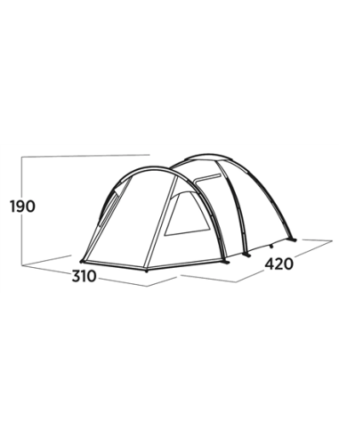 Easy Camp Family tent | Kinn 5 | 5 person(s) | Green